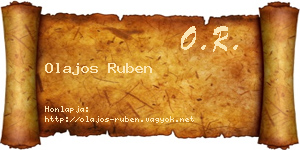 Olajos Ruben névjegykártya
